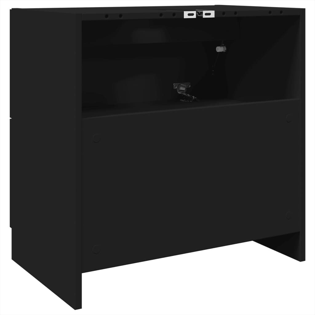 Ormarić za umivaonik crni 59 x 37 x 59 cm od konstruiranog drva