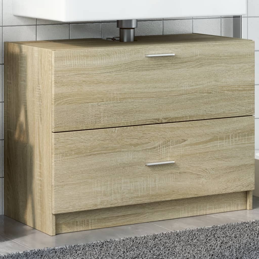 Ormarić za umivaonik boja hrasta 78x37x59 cm konstruirano drvo