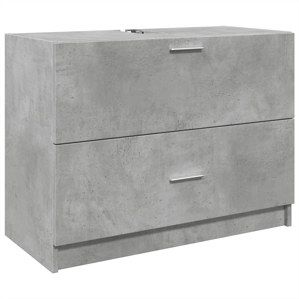 Ormarić za umivaonik boja betona 78x37x59 cm konstruirano drvo