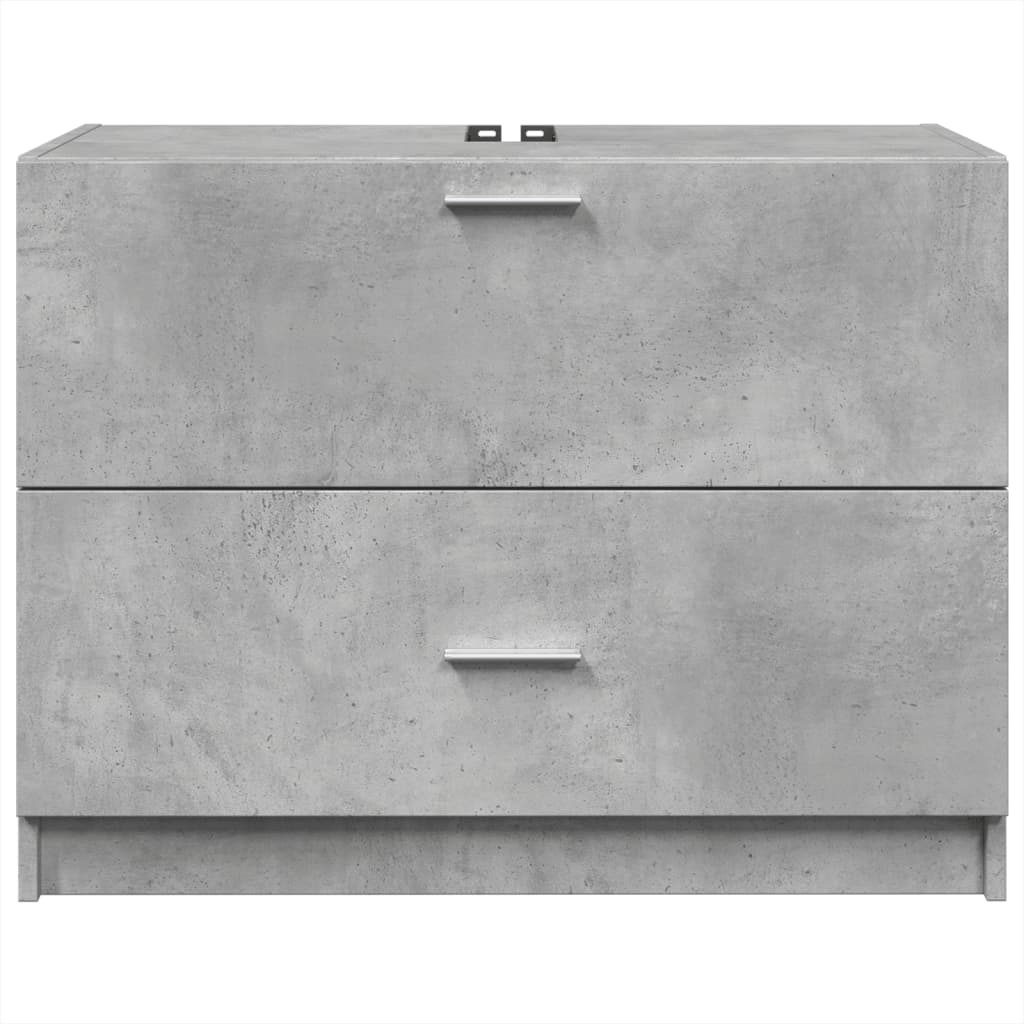 Ormarić za umivaonik boja betona 78x37x59 cm konstruirano drvo