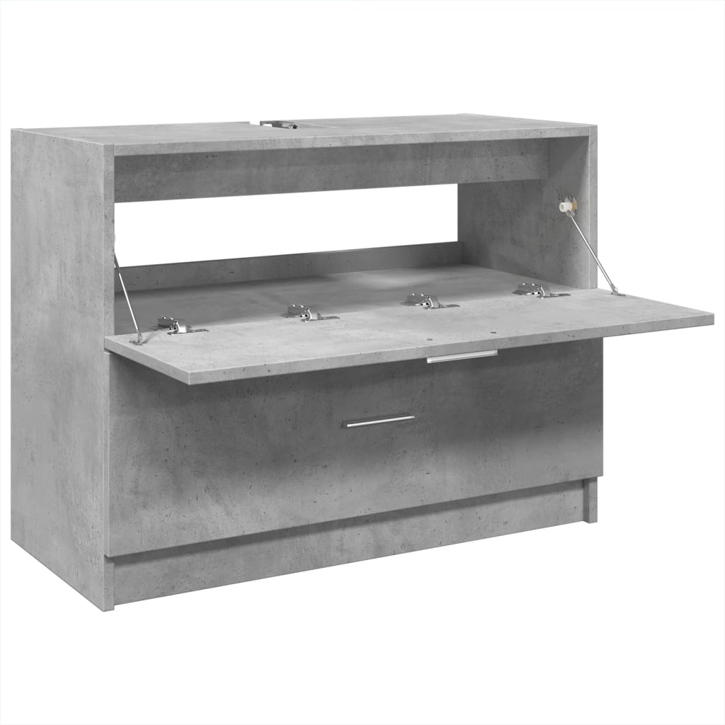 Ormarić za umivaonik boja betona 78x37x59 cm konstruirano drvo