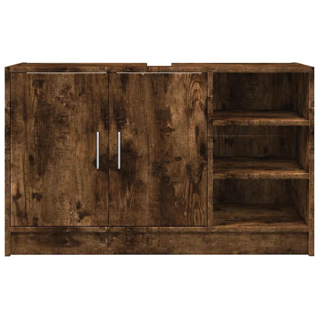 Ormarić za umivaonik boja dimljenog hrasta 90x29x55 cm drveni