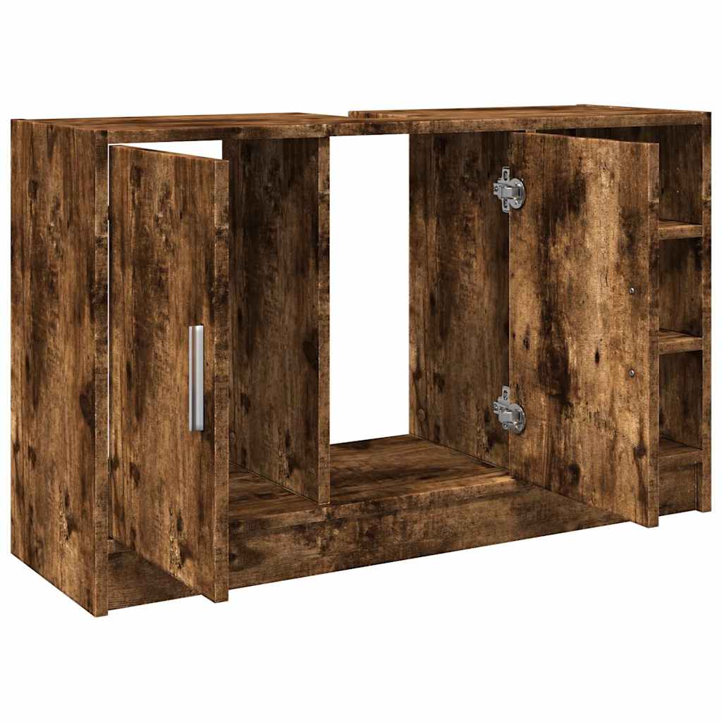Ormarić za umivaonik boja dimljenog hrasta 90x29x55 cm drveni