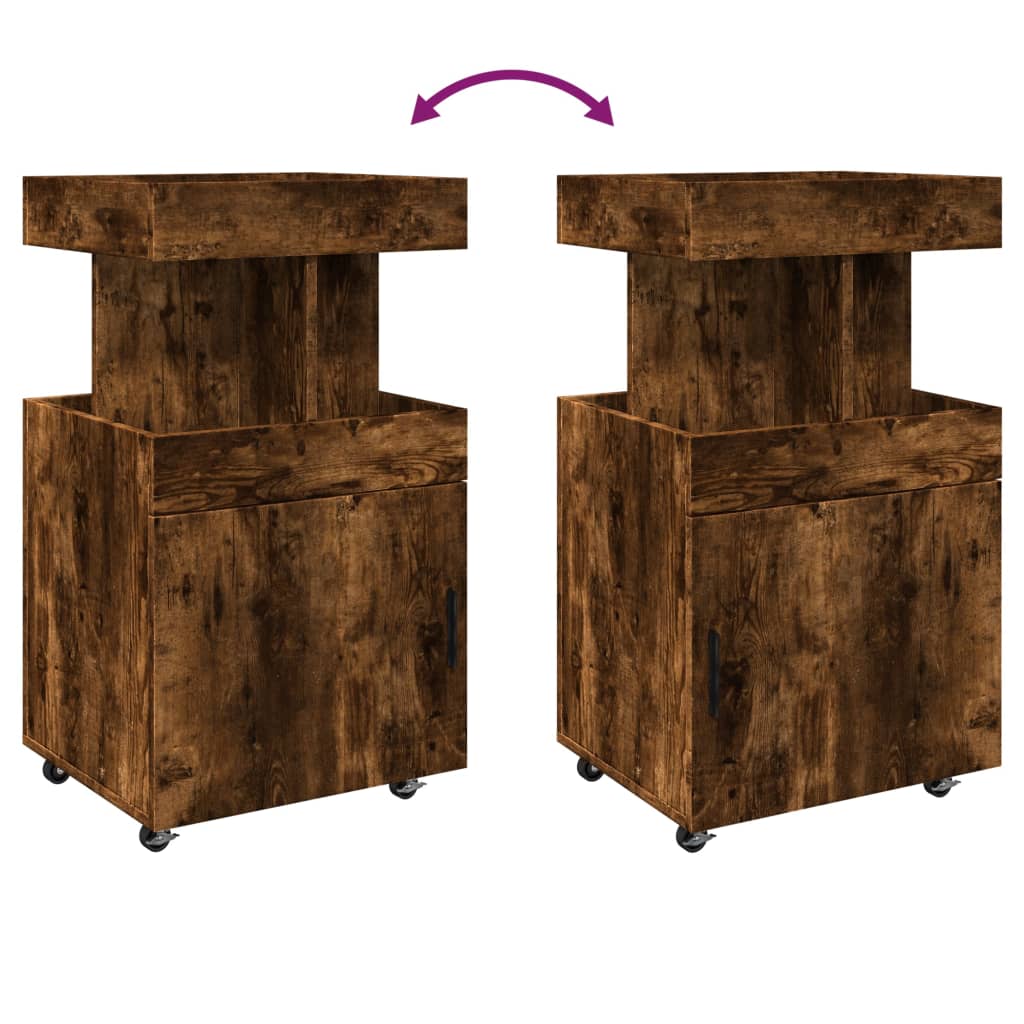 Barska kolica boja hrasta 50 x 41 x 89 cm konstruirano drvo