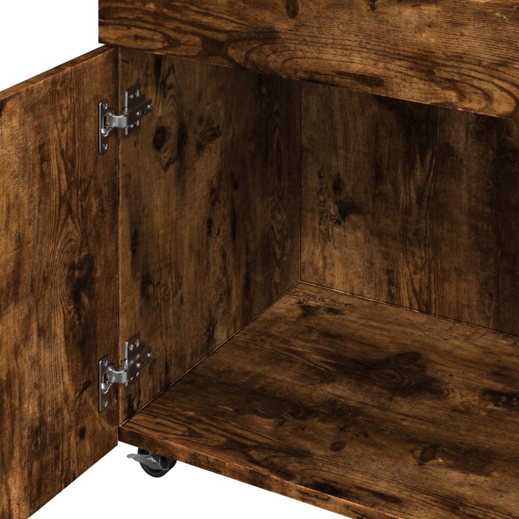 Barska kolica boja hrasta 50 x 41 x 89 cm konstruirano drvo