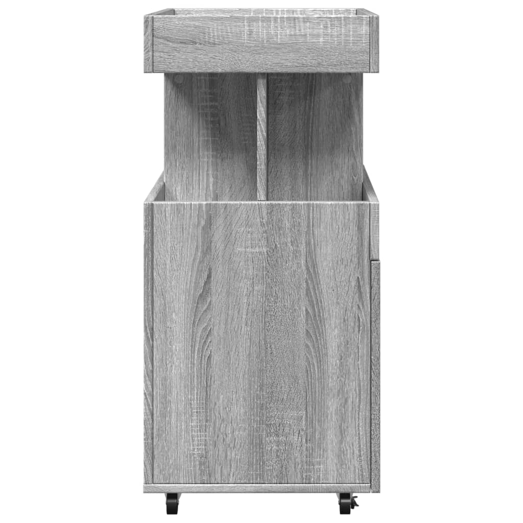 Barska kolica boja smeđeg hrasta 50x41x89 cm konstruirano drvo