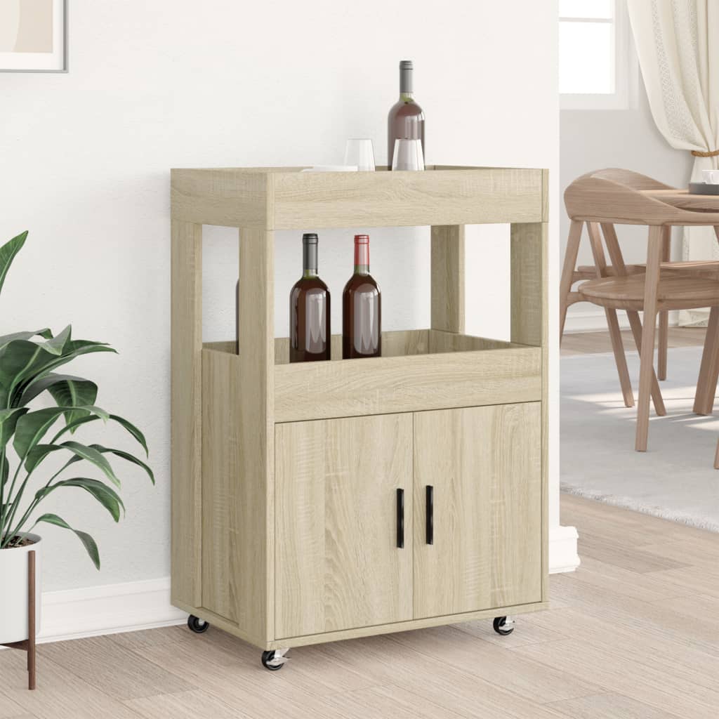 Barska kolica boja hrasta 60x39,5x89 cm od konstruiranog drva