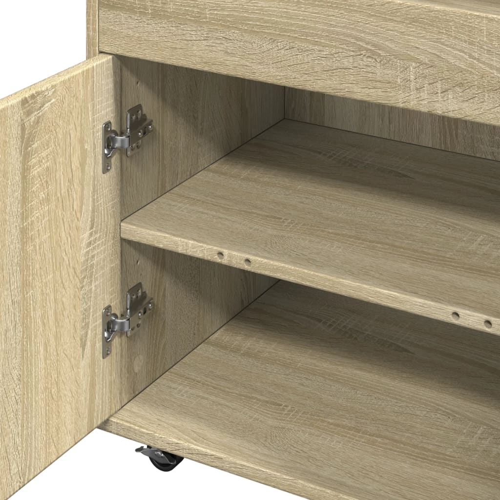 Barska kolica boja hrasta 60x39,5x89 cm od konstruiranog drva