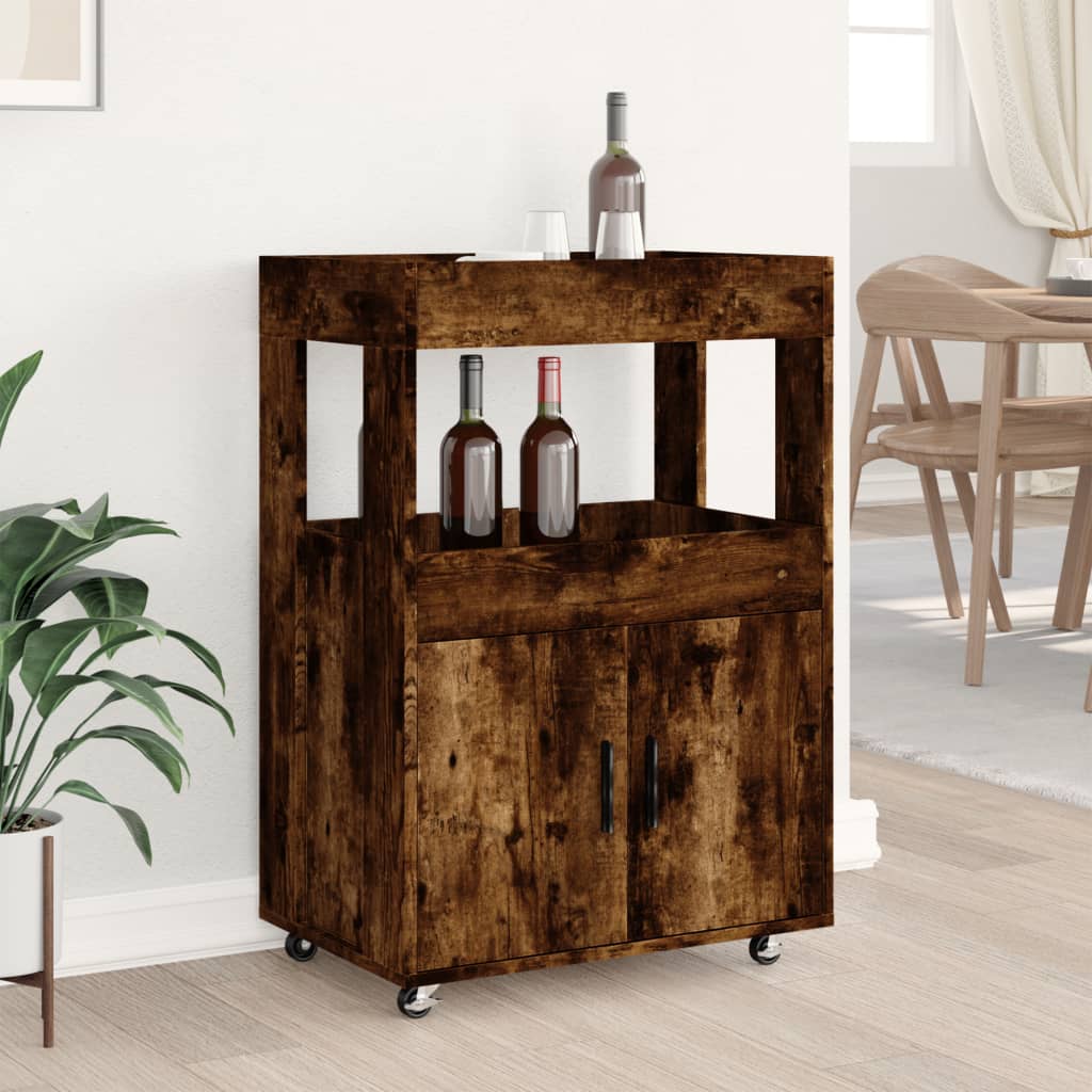 Barska kolica boja hrasta 60x39,5x89 cm od konstruiranog drva