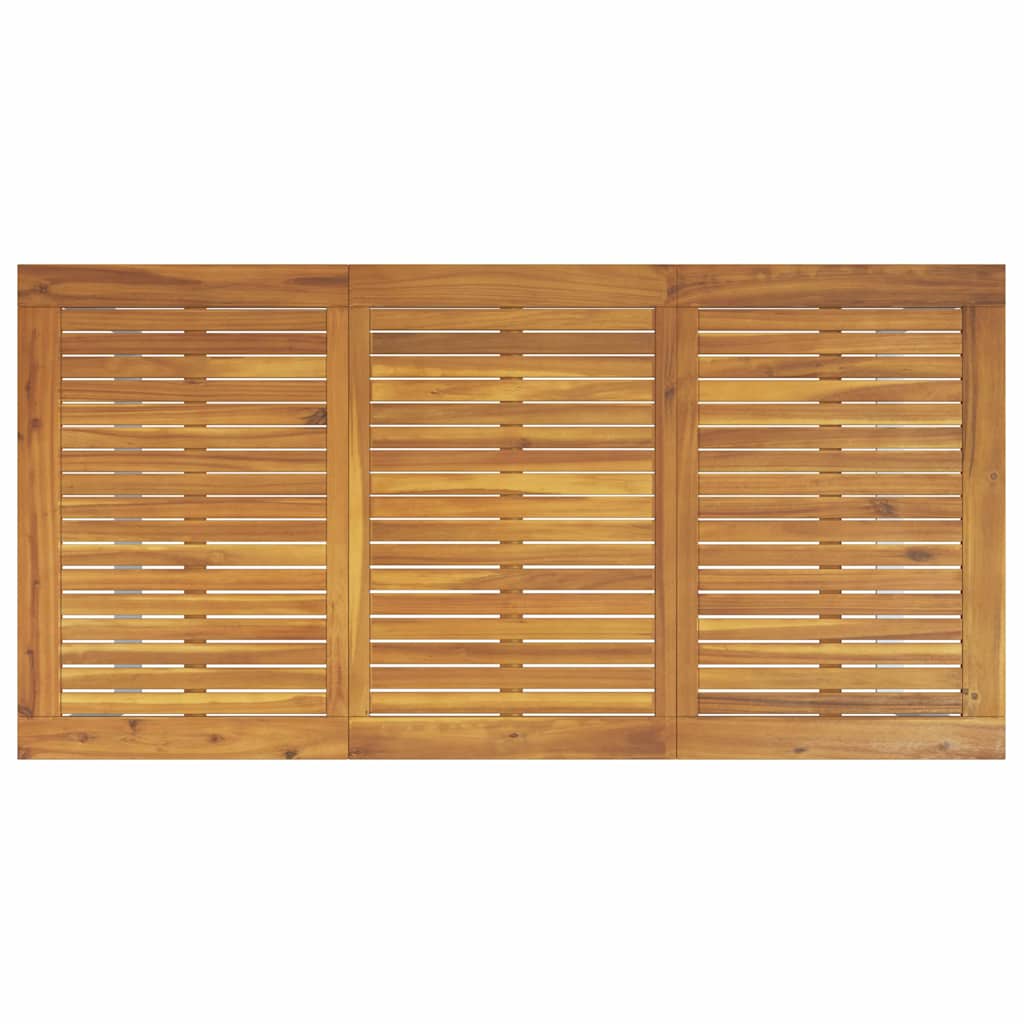 Vrtni set za objed 5 pcs Siva Čvrsto drvo akacije