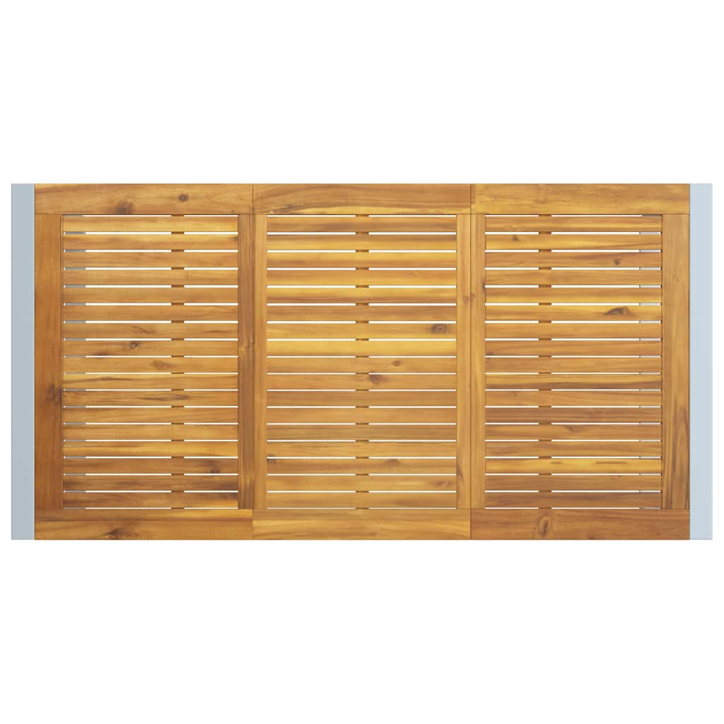 Vrtni set za objed 5 pcs Siva Čvrsto drvo akacije