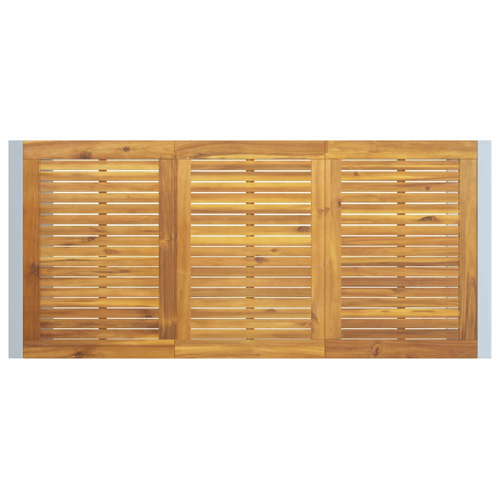 Vrtni set za objed 7 pcs Siva Čvrsto drvo akacije