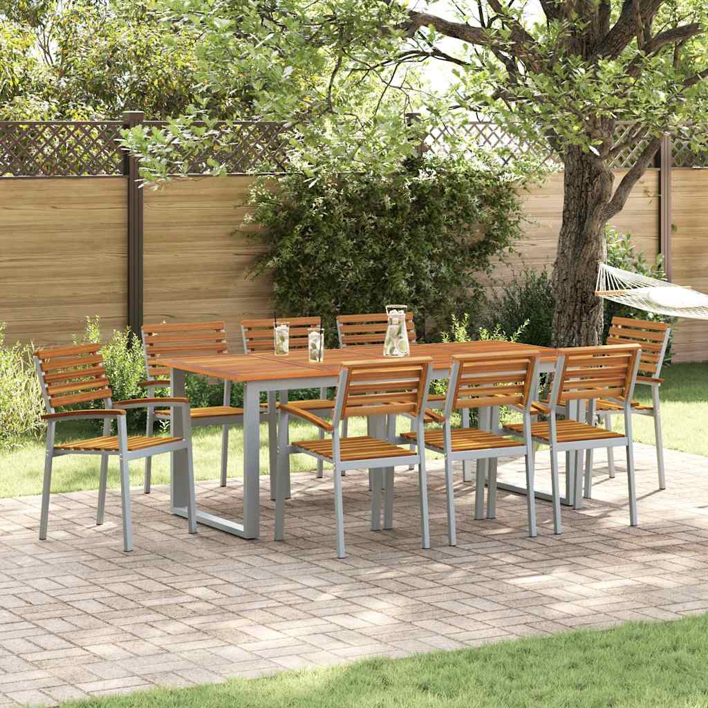 Vrtna stolica 8 pcs Smeđa 56 x 57 x 87 cm Čvrsto drvo akacije