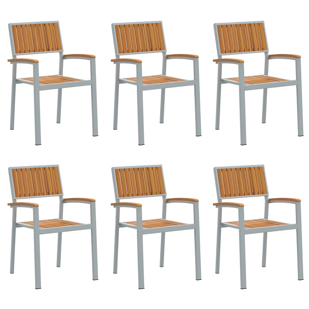 Stolica koja se može slagati 6 pcs Smeđa 56 x 57 x 87 cm
