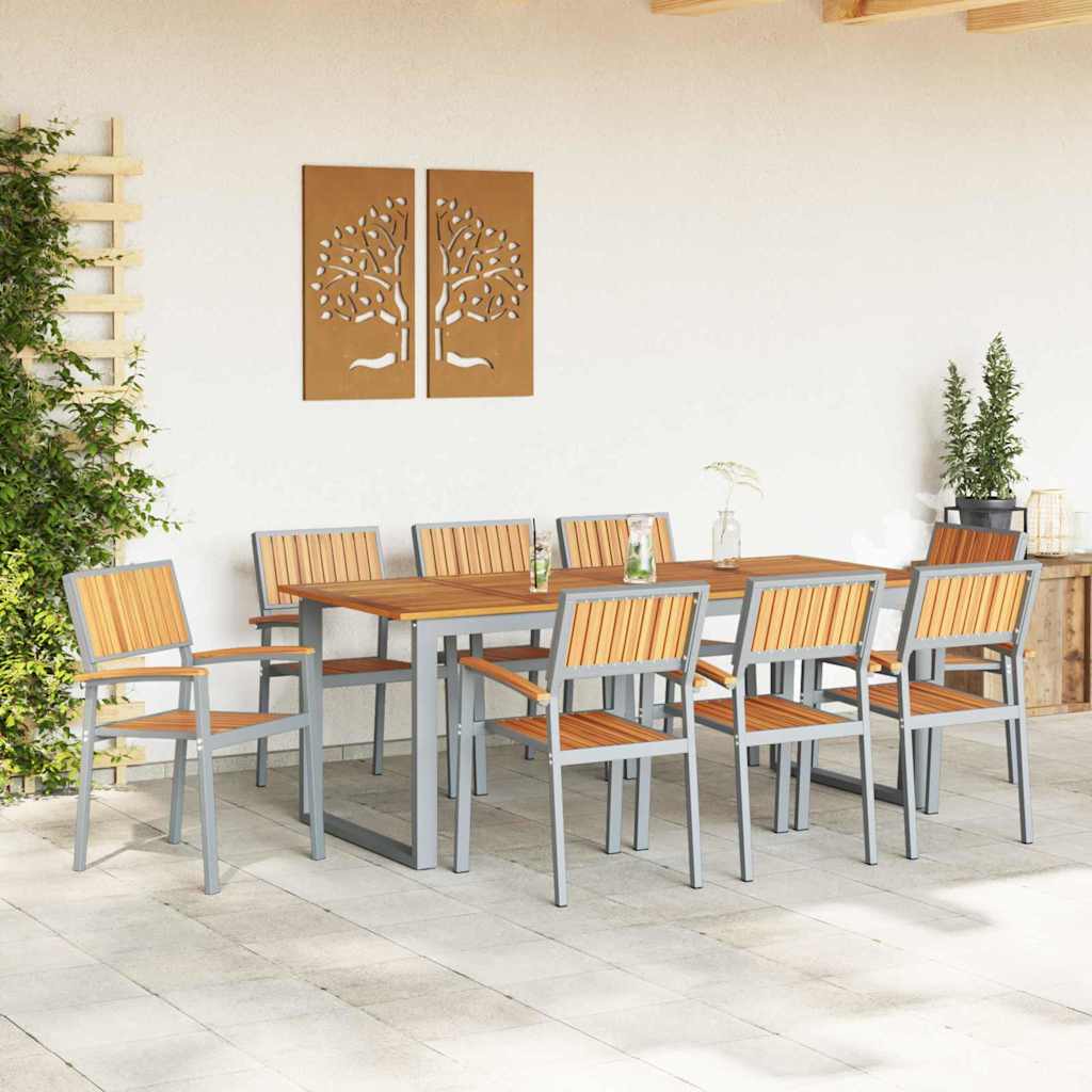 Stolica koja se može slagati 8 pcs Smeđa 56 x 57 x 87 cm