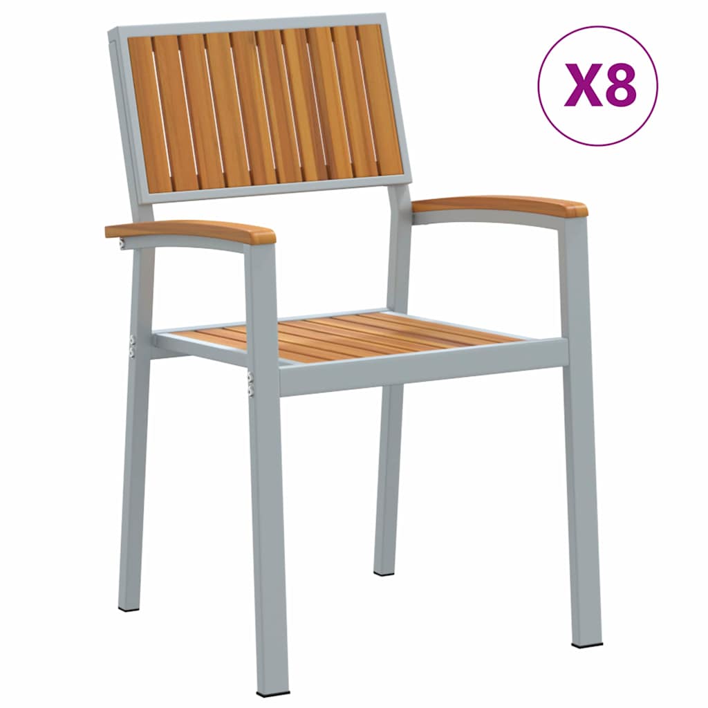 Stolica koja se može slagati 8 pcs Smeđa 56 x 57 x 87 cm