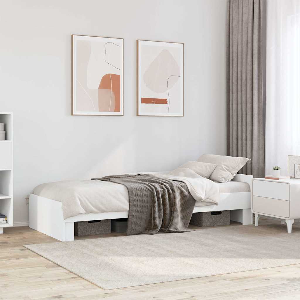 Okvir za krevet bijeli 90x190 cm konstruirano drvo