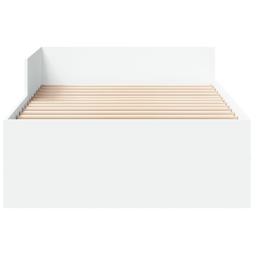 Okvir za krevet bijeli 75x190 cm konstruirano drvo