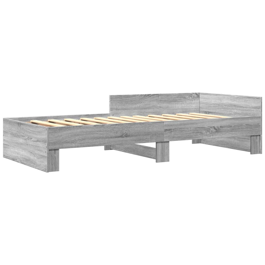 Okvir za krevet boja hrasta 75 x 190 cm od konstruiranog drva