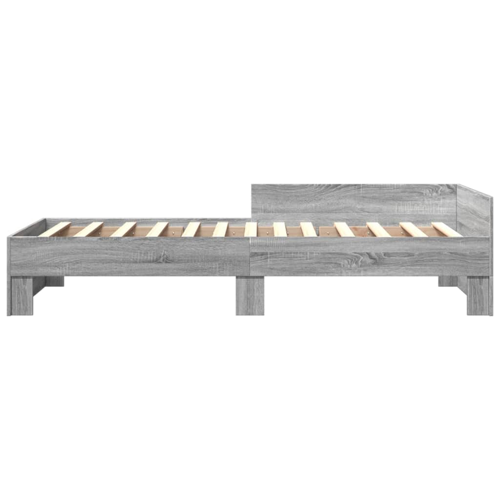 Okvir za krevet boja hrasta 75 x 190 cm od konstruiranog drva