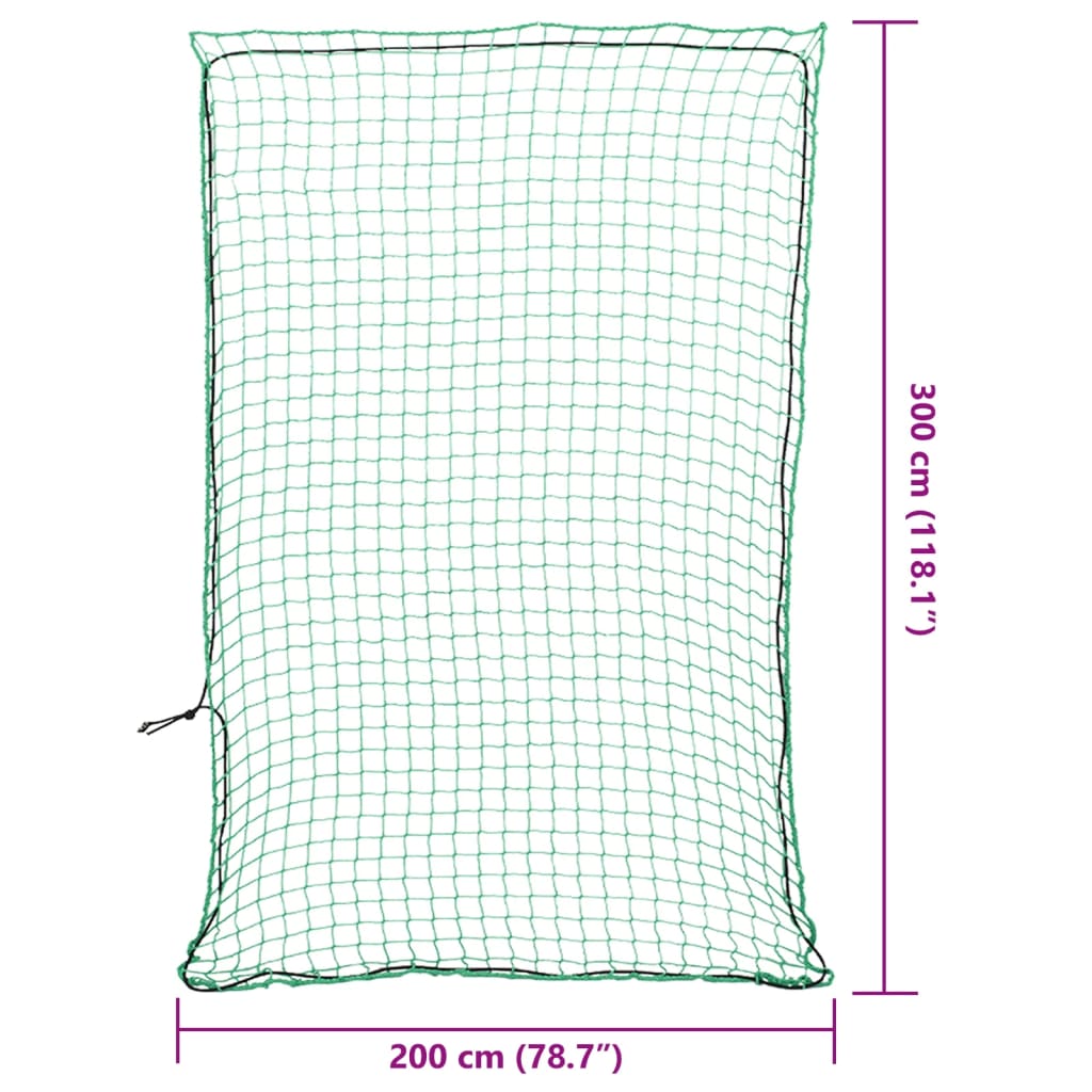 Mreža za prikolicu s elastičnim užetom zelena 3x2 m PP