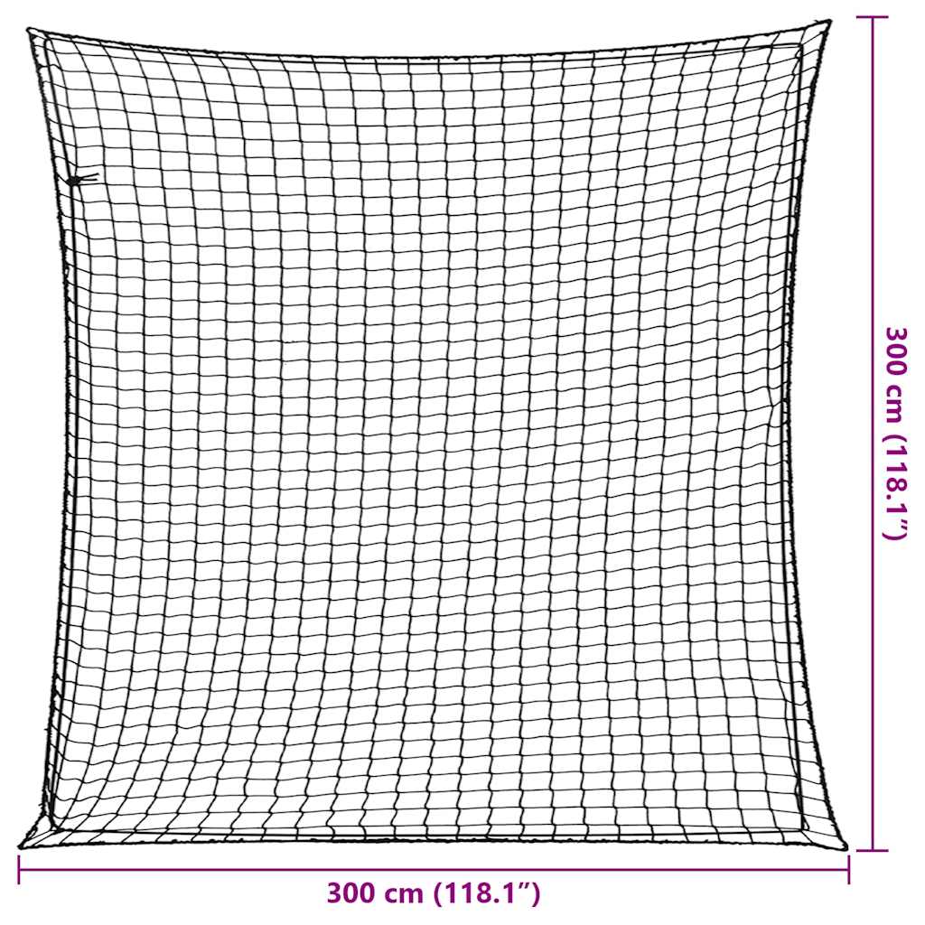 Mreža za prikolicu s elastičnim užetom crna 3 x 3 m PP