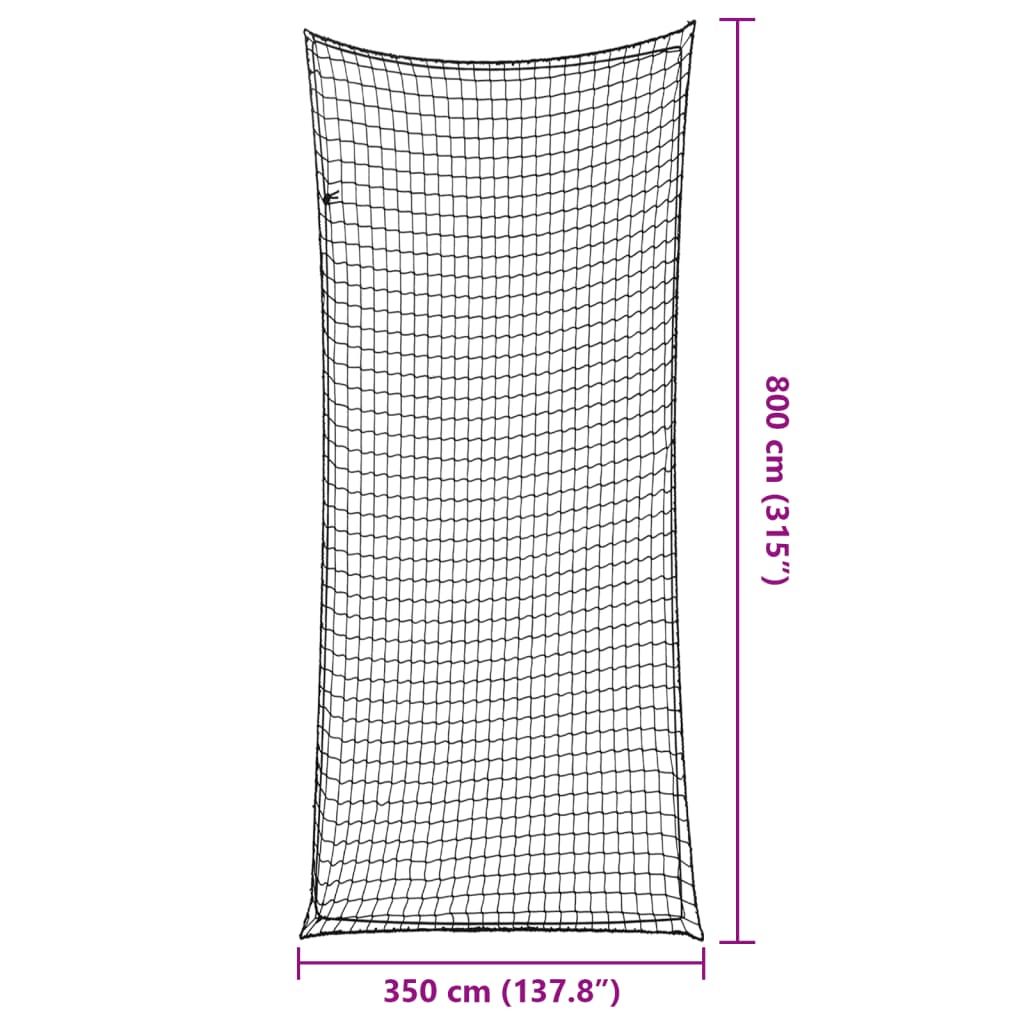 Mreža za prikolicu s elastičnim užetom crna 8 x 3,5 m PP