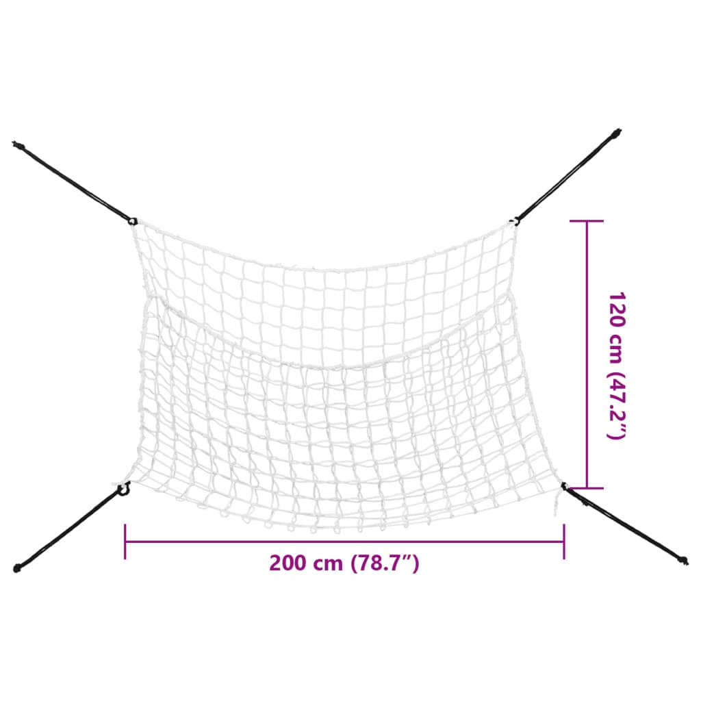 Mreže za sijeno 2 kom pravokutne bijele 200x120 cm PP