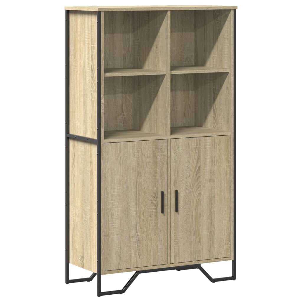 Visoka komoda boja hrasta 79,5x35,5x137,5 cm konstruirano drvo