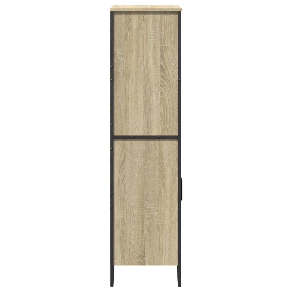 Visoka komoda boja hrasta 79,5x35,5x137,5 cm konstruirano drvo
