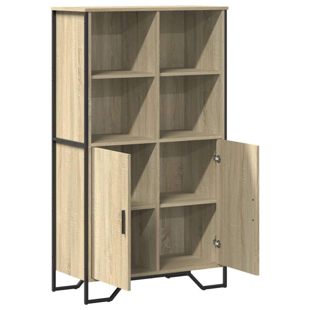 Visoka komoda boja hrasta 79,5x35,5x137,5 cm konstruirano drvo