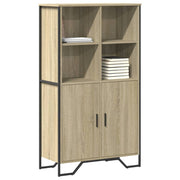 Visoka komoda boja hrasta 79,5x35,5x137,5 cm konstruirano drvo