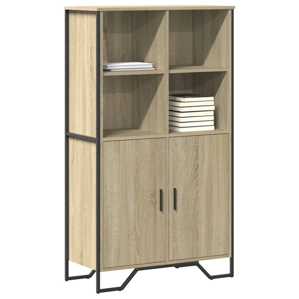 Visoka komoda boja hrasta 79,5x35,5x137,5 cm konstruirano drvo