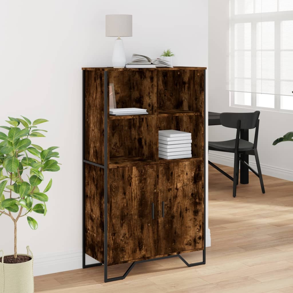 Visoka komoda boja hrasta 79,5x35,5x137,5 cm konstruirano drvo