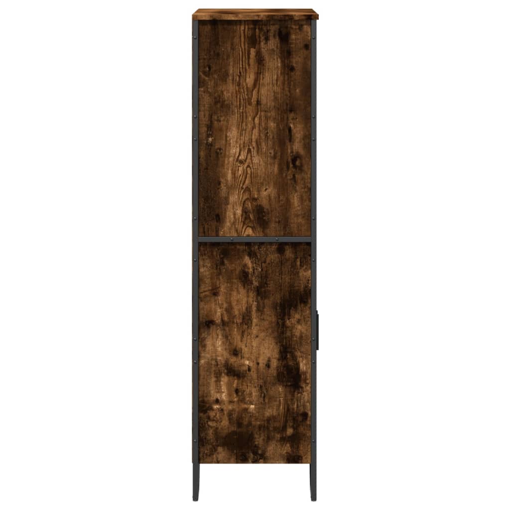 Visoka komoda boja hrasta 79,5x35,5x137,5 cm konstruirano drvo