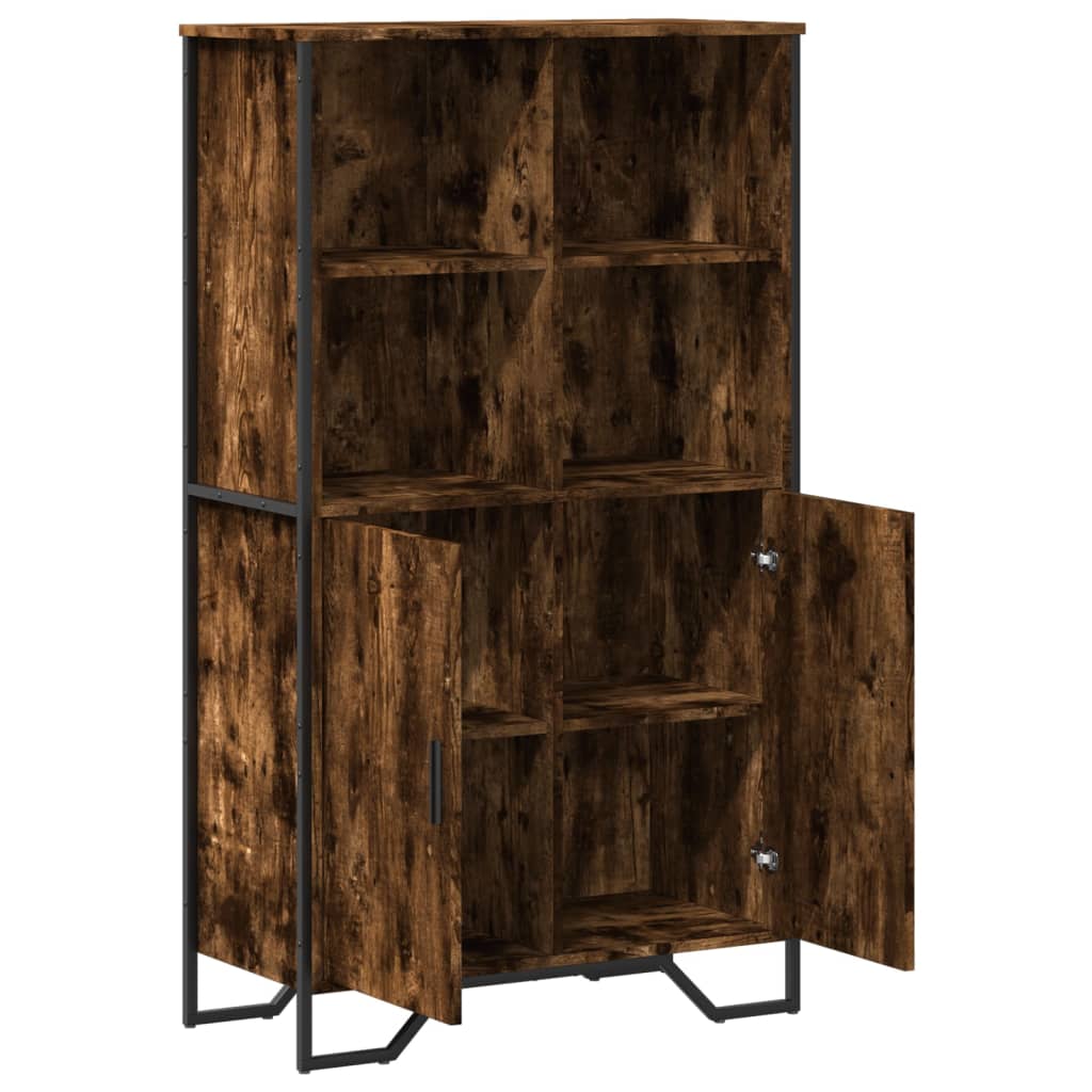 Visoka komoda boja hrasta 79,5x35,5x137,5 cm konstruirano drvo
