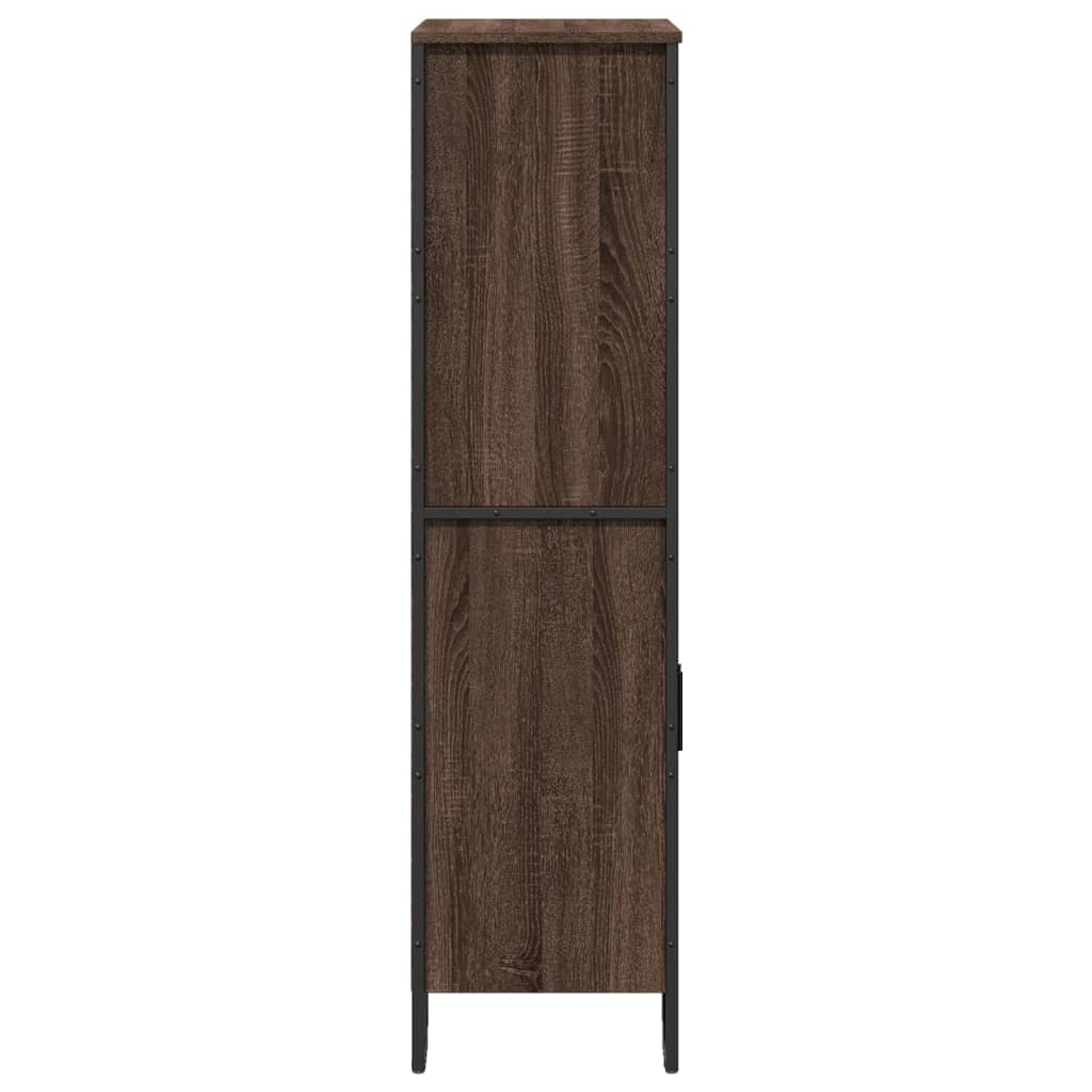 Visoka komoda boja hrasta 79,5x35,5x137,5 cm konstruirano drvo
