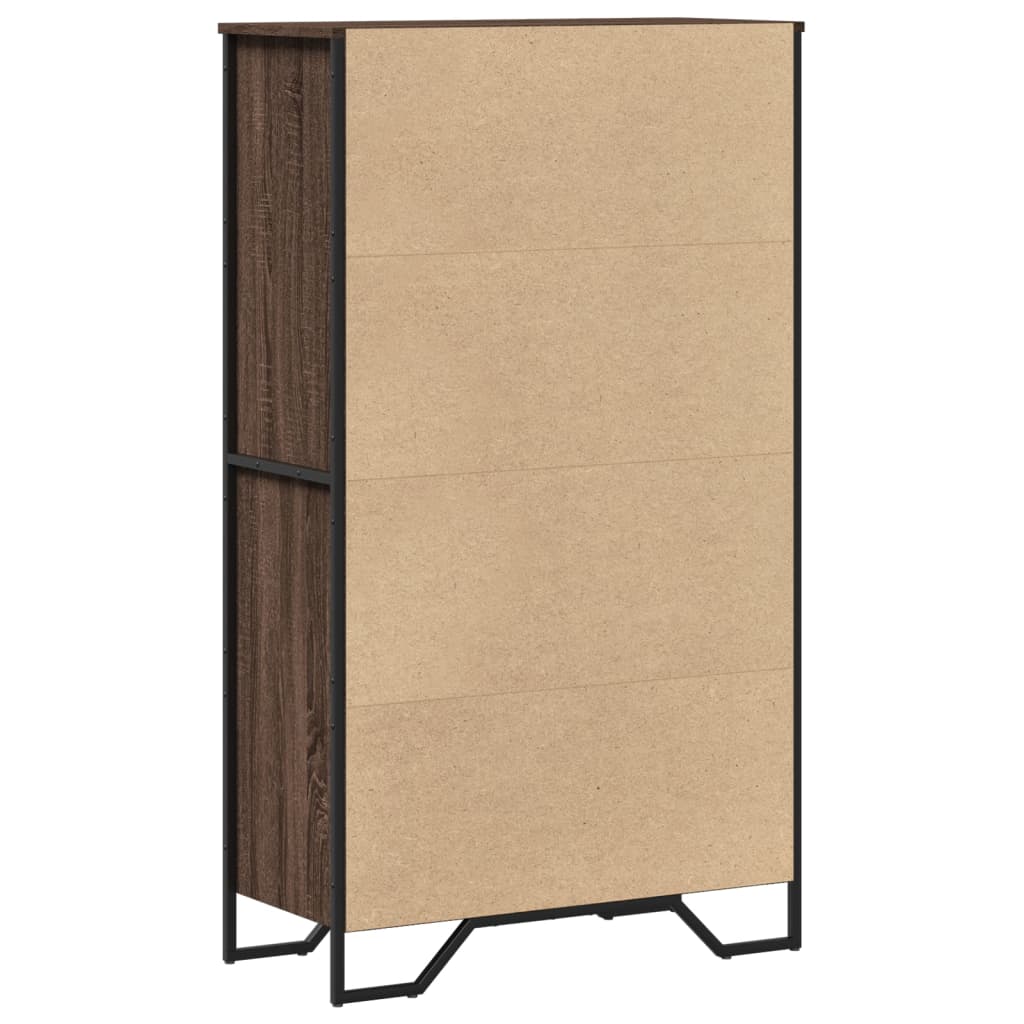 Visoka komoda boja hrasta 79,5x35,5x137,5 cm konstruirano drvo