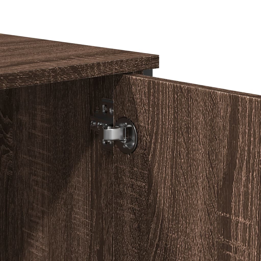 Visoka komoda boja hrasta 79,5x35,5x137,5 cm konstruirano drvo