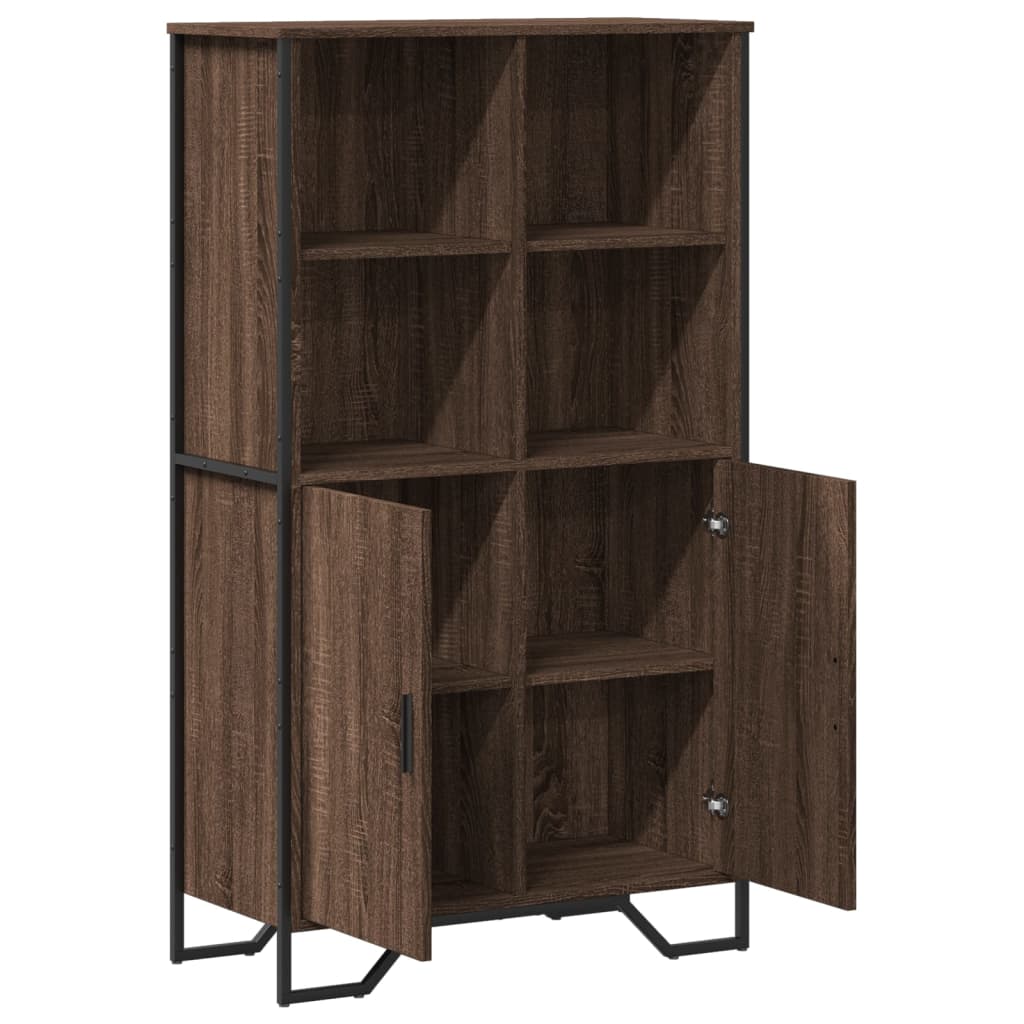Visoka komoda boja hrasta 79,5x35,5x137,5 cm konstruirano drvo