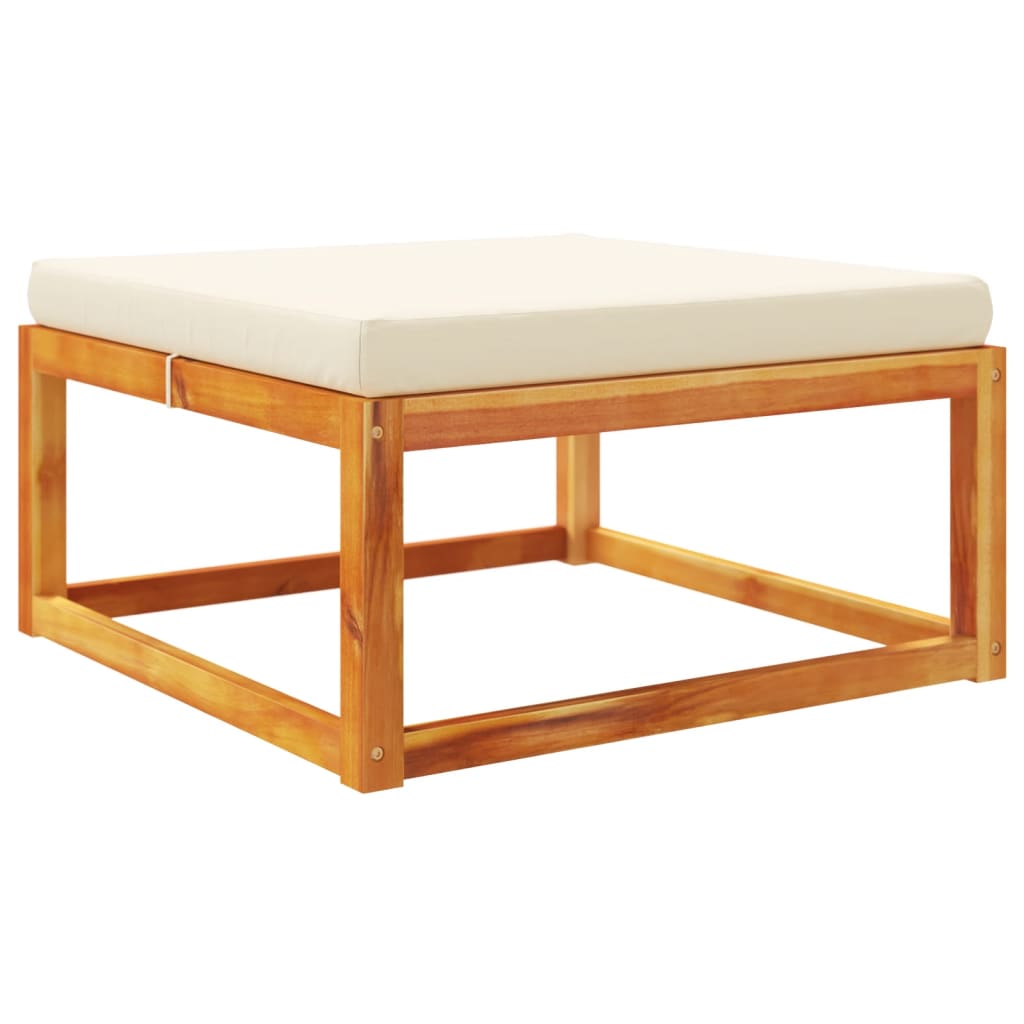 Vrtni tabure s jastukom 65x65x29 cm od masivnog drva bagrema