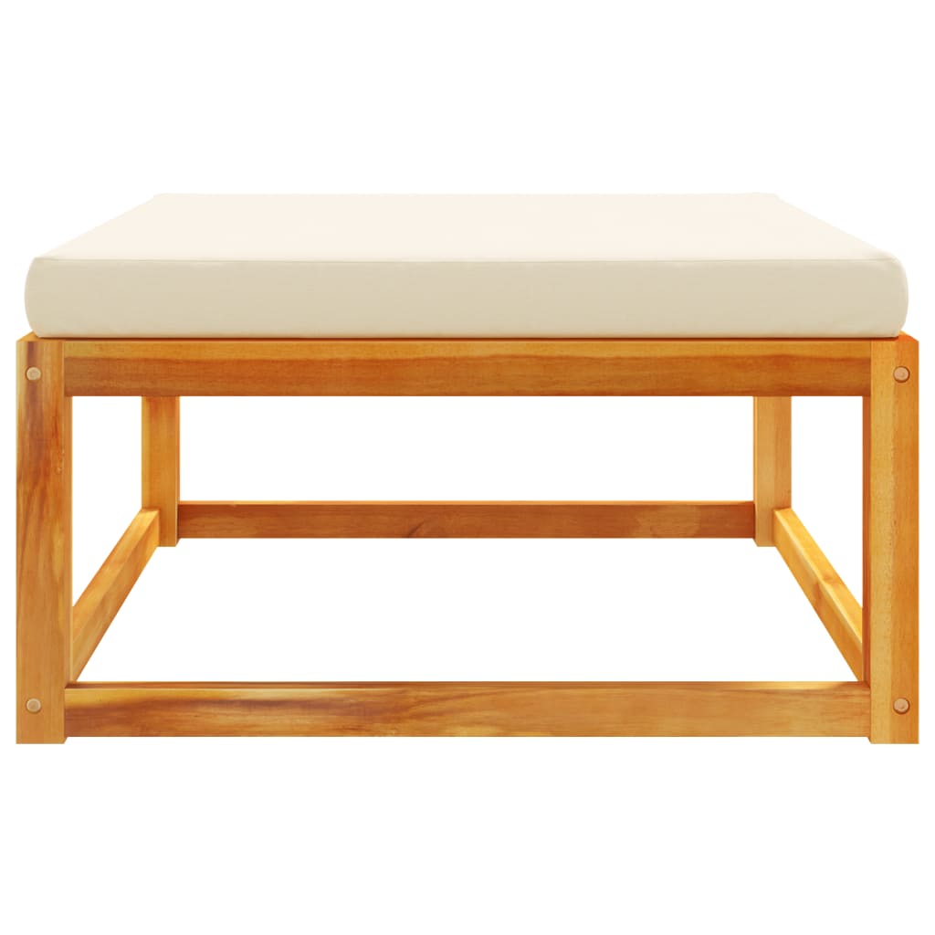Vrtni tabure s jastukom 65x65x29 cm od masivnog drva bagrema