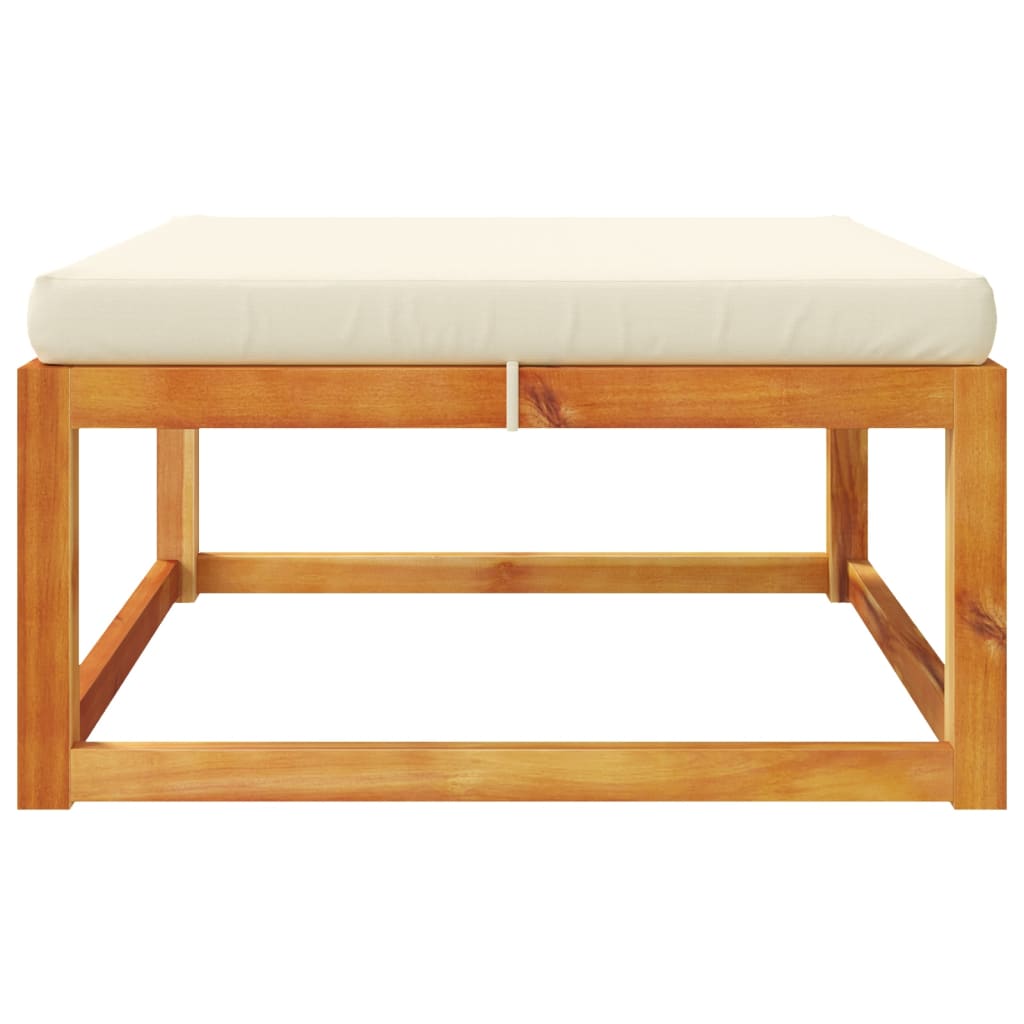Vrtni tabure s jastukom 65x65x29 cm od masivnog drva bagrema