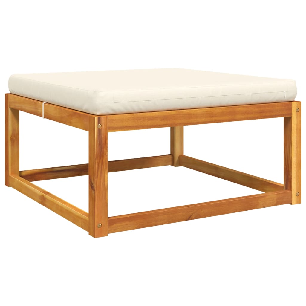 Vrtni tabure s jastukom 65x65x29 cm od masivnog drva bagrema