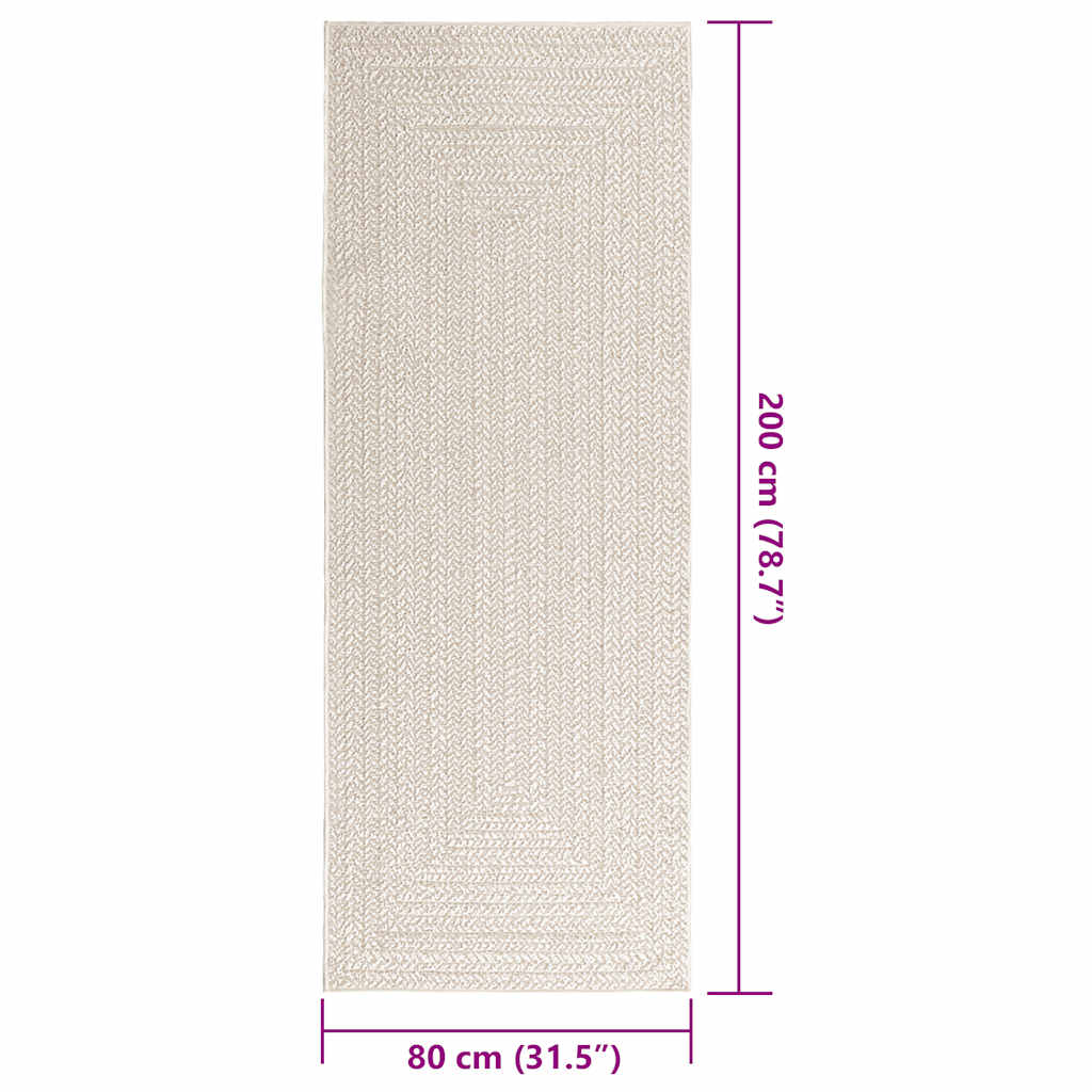 Tepih ZIZUR 80 x 200 cm s izgledom jute unutarnji i vanjski