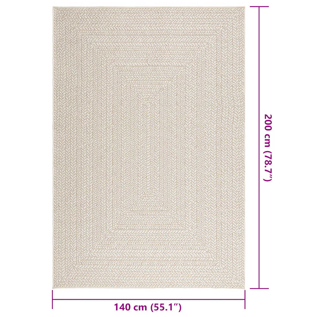 Tepih ZIZUR 140 x 200 cm s izgledom jute unutarnji i vanjski