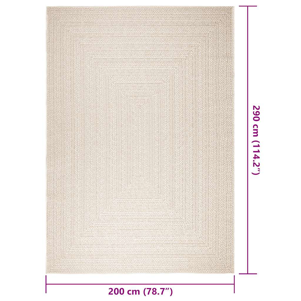 Tepih ZIZUR 200 x 290 cm s izgledom jute unutarnji i vanjski