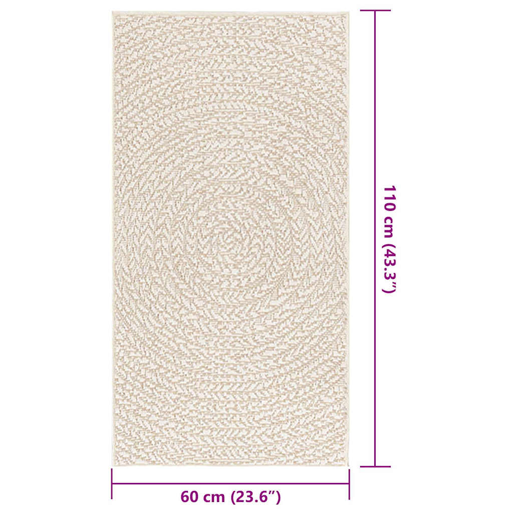 Tepih ZIZUR 60 x 110 cm s izgledom jute unutarnji i vanjski