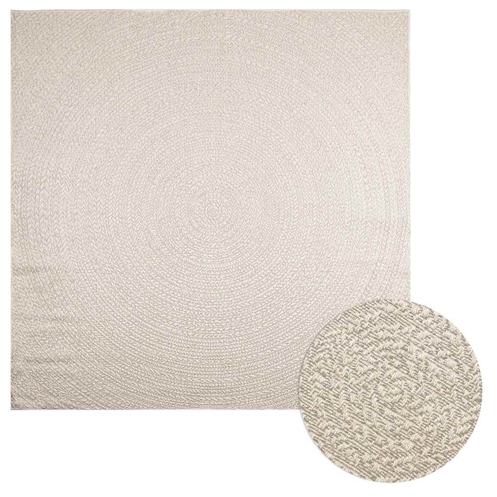 Tepih ZIZUR 240 x 240 cm s izgledom jute unutarnji i vanjski