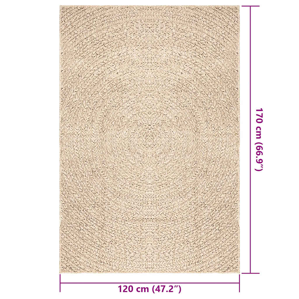 Tepih ZIZUR 120 x 170 cm s izgledom jute unutarnji i vanjski